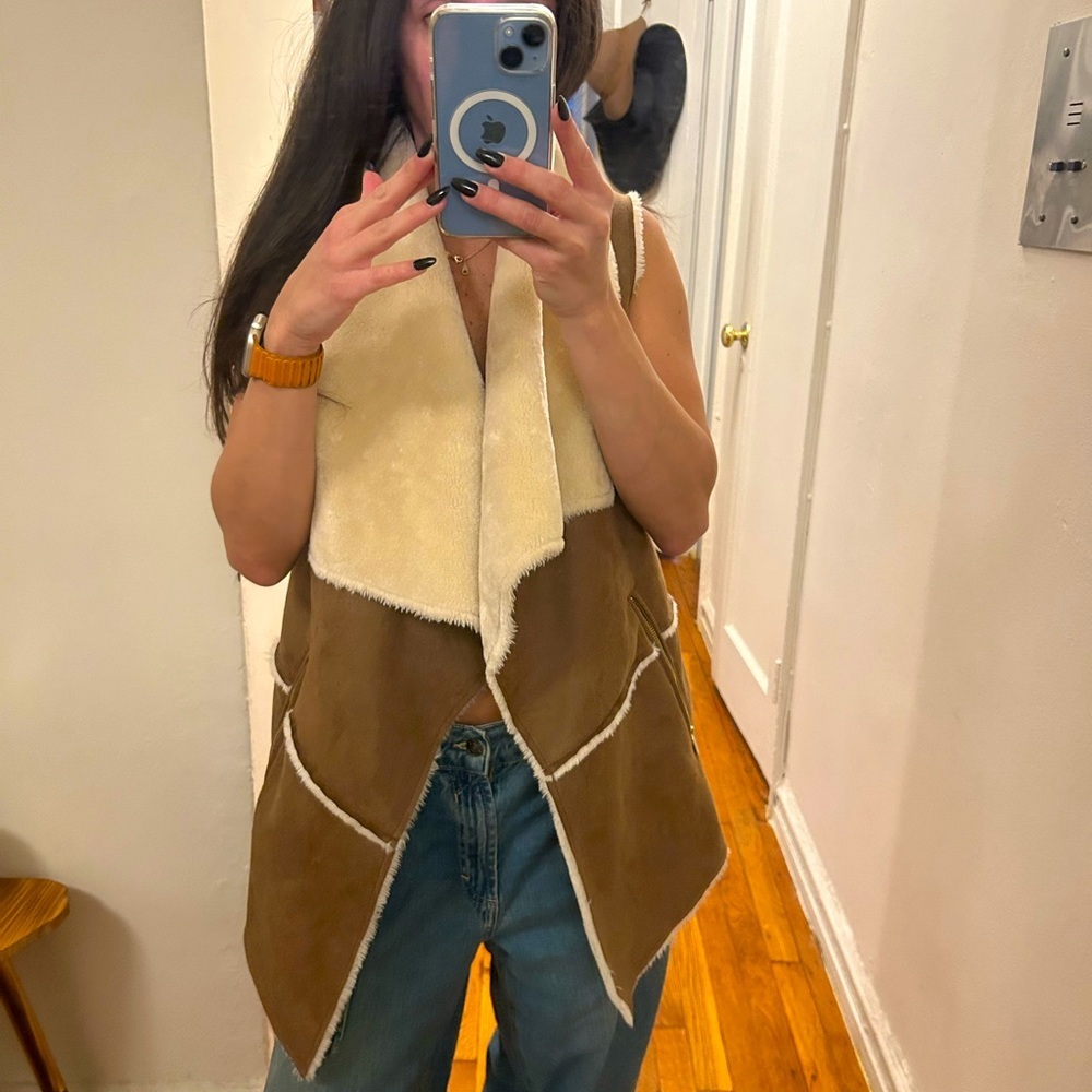 Jones New York Faux Suede Winter Vest